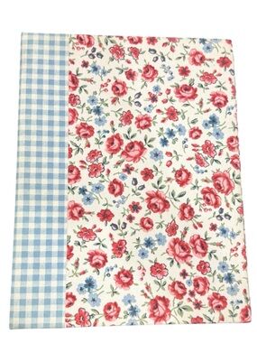 Vintage 2002 Target Rosy Posy Floral Photo Album Blue Gingham Cottagecore.